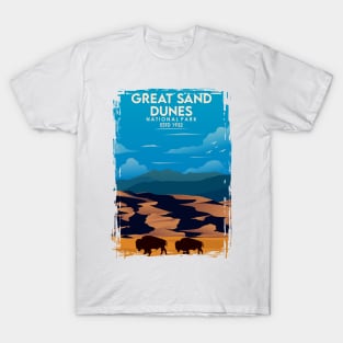 Great Sand Dunes National Park Travel Poster T-Shirt